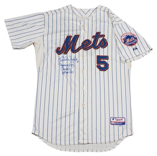Lot Detail - 2010 David Wright Game Used, Signed, & Inscribed New York Mets  Pinstripe Home Jersey Used on Opening Day (MLB Authenticated & Mets COA)
