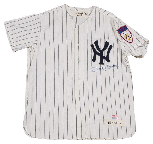 mickey mantle autographed jersey