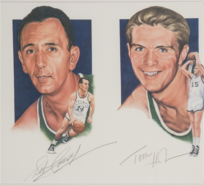 Bill Russell & John Havlicek Autographed Framed 8x10 Photo Boston Celtics  Beckett BAS #AI98462