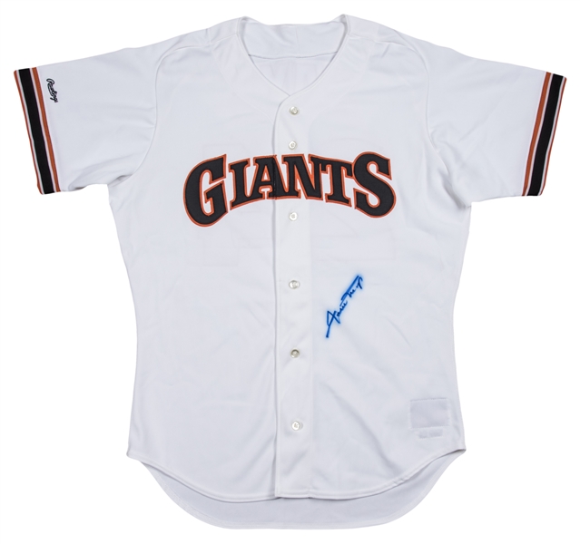 willie mays signed jersey