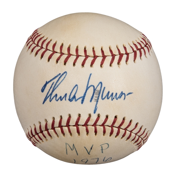 Thurman Munson Single Signed Baseball With Mint 9 Signature (PSA/DNA NM-MT 8)