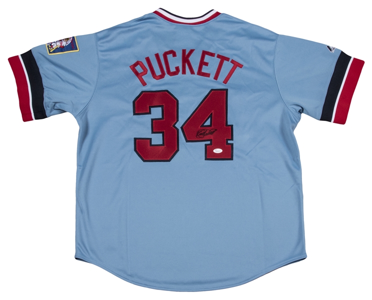 kirby puckett autographed jersey