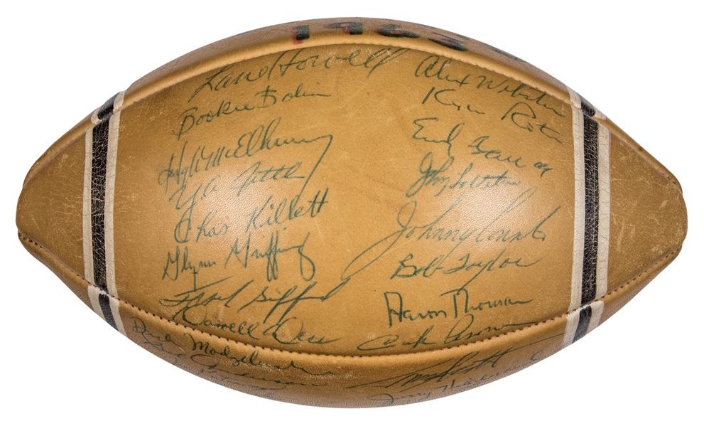 Lot Detail - 1963 New York Giants Team Signed Football With 39