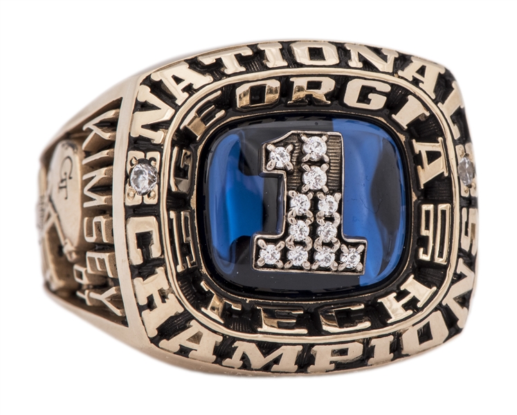 1990 Georgia Tech NCAA National Championship REPLICA Ring Kimsey Size 11
