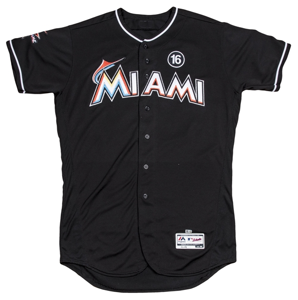 Game-Used Jersey: Giancarlo Stanton 2017 Spring Training Jersey (Size 50)