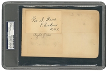 George S. Davis Autographed Encapsulated Cut- The Senate Page Collection (PSA/DNA)