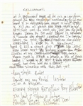 Tupac Shakur "Killuminati" Hand Written Song Lyrics (JSA)