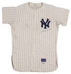 1959 Mickey Mantle Game Used, Signed & Photo Matched New York Yankees Home Jersey (Mears, Sports Investors, Beckett & Resolution Photomatching)