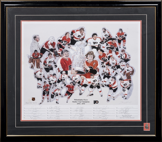 1974-75 Philadelphia Flyers Stanley Cups Champs Team Signed Hockey