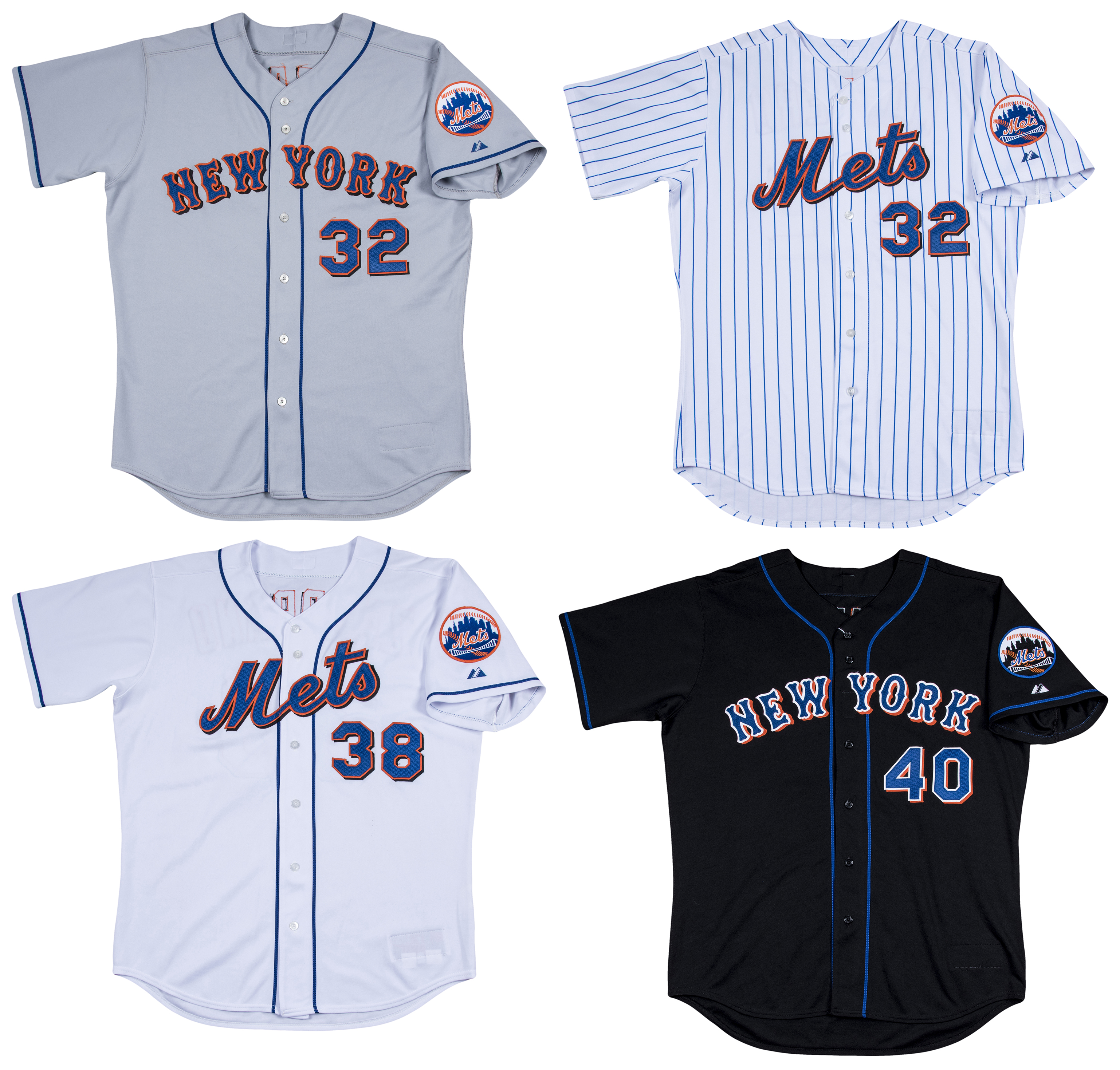 Lot Detail - Lot of (4) 2006 New York Mets Game Used Home/Away Jerseys Including Bannister ...
