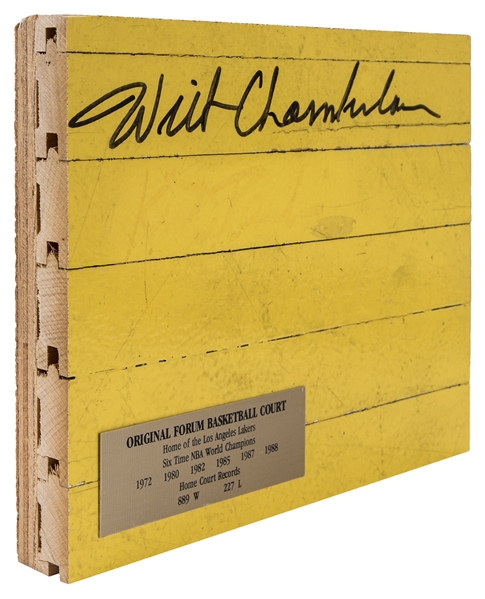 Lot Detail - WILT CHAMBERLAIN AUTOGRAPHED LOS ANGELES LAKERS HOME