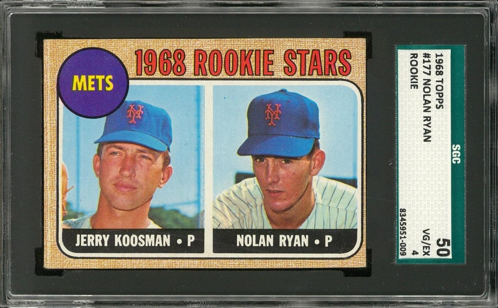 At Auction: 1968 TOPPS METS ROOKIES KOOSMAN RYAN #177 TRADING CARD