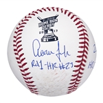 2017 Aaron Judge ASG Home Run Derby Used, Signed & Inscribed OML Manfred Baseball Used for Home Run #23 From Round 1 (MLB Authenticated)