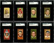 1909-11 T206 White Border and 1911 T205 Gold Border SGC-Graded Collection (8 Different) Including Hall of Famers