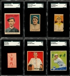 1911-1934 Goudey and Assorted Brands Vintage "Grab Bag" SGC-Graded Collection (8 Different) Including Hall of Famers 
