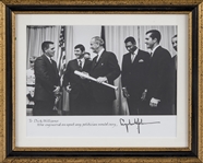 Lyndon B. Johnson Signed & Framed Photo Presented to Dick Williams (Beckett)