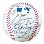 Springfield of Dreams "Homer at the Bat" 25th Anniversary Signed Baseball (1 of 3) With 23 Signatures Inc Aaron Judge, Boggs, Ozzie Smith & Ken Griffey jr. To Benefit The Jackie Robinson Foundation