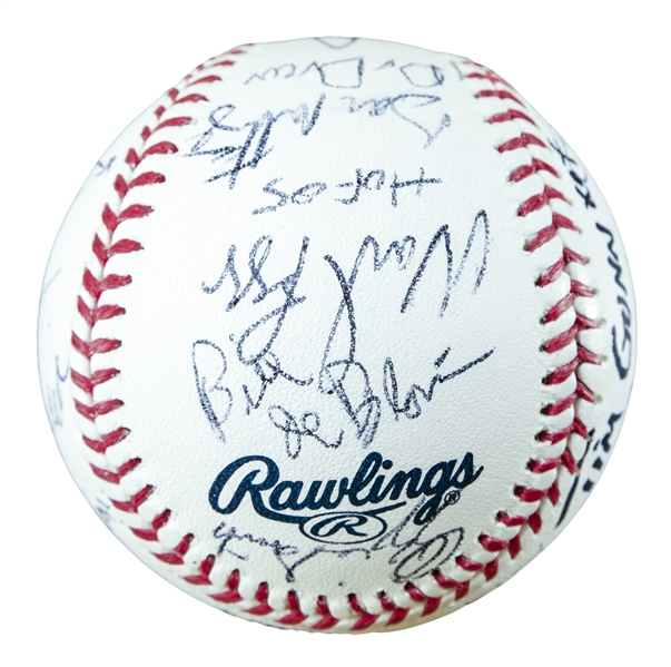 MLB Hall of Famers Autographed Rawlings Hall of Fame Logo Official