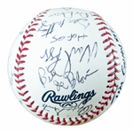 Springfield of Dreams "Homer at the Bat" 25th Anniversary Signed Baseball (2 of 3) With 23 Signatures Inc Aaron Judge, Boggs, Ozzie Smith & Ken Griffey jr. To Benefit The Jackie Robinson Foundation