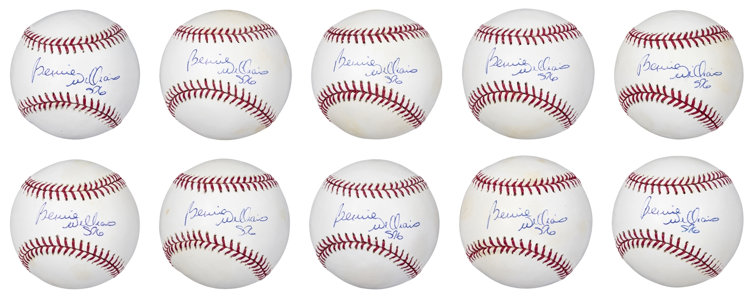 Bernie Williams Signed 1996 World Series Baseball Inscribed SDG (PSA)