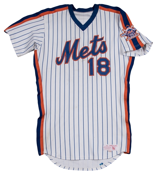 Lot Detail - 1986 Darryl Strawberry Game Worn and Signed New York Mets Road  Jersey (World Series Champs)