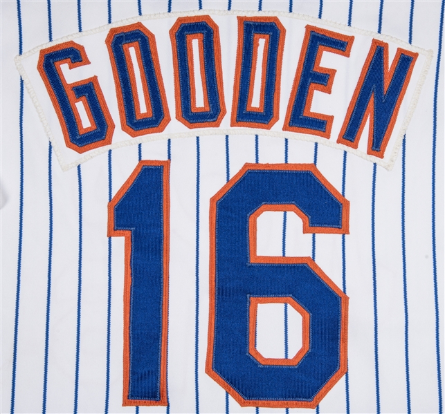 Lot Detail - 1985 Dwight Gooden New York Mets Game-Used Home Pinstripe  Jersey (NL Cy Young Award & Wins Leader)