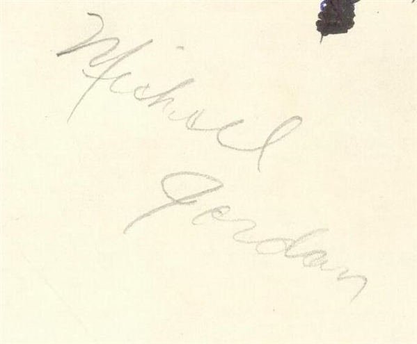 early michael jordan autograph
