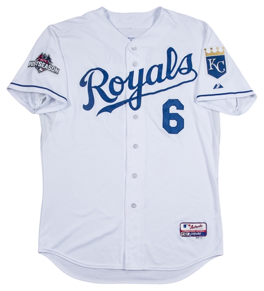 Lot Detail - 2015 Lorenzo Cain Team Issued Kansas City Royals Home Jersey  With Postseason Patch (MLB Authenticated)