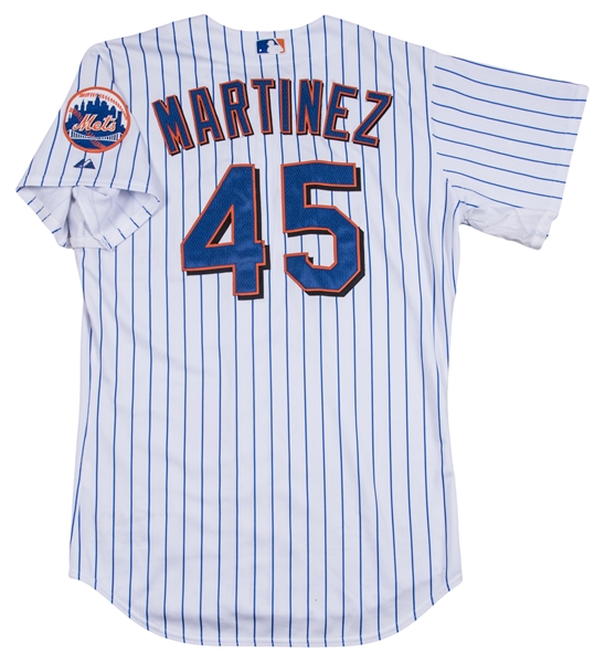 2005-08 NEW YORK METS MARTINEZ #45 MAJESTIC JERSEY (HOME) L