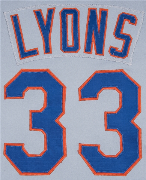 Lot Detail - 1986 Barry Lyons Game Used and Signed New York Mets Road Jersey  (JSA)