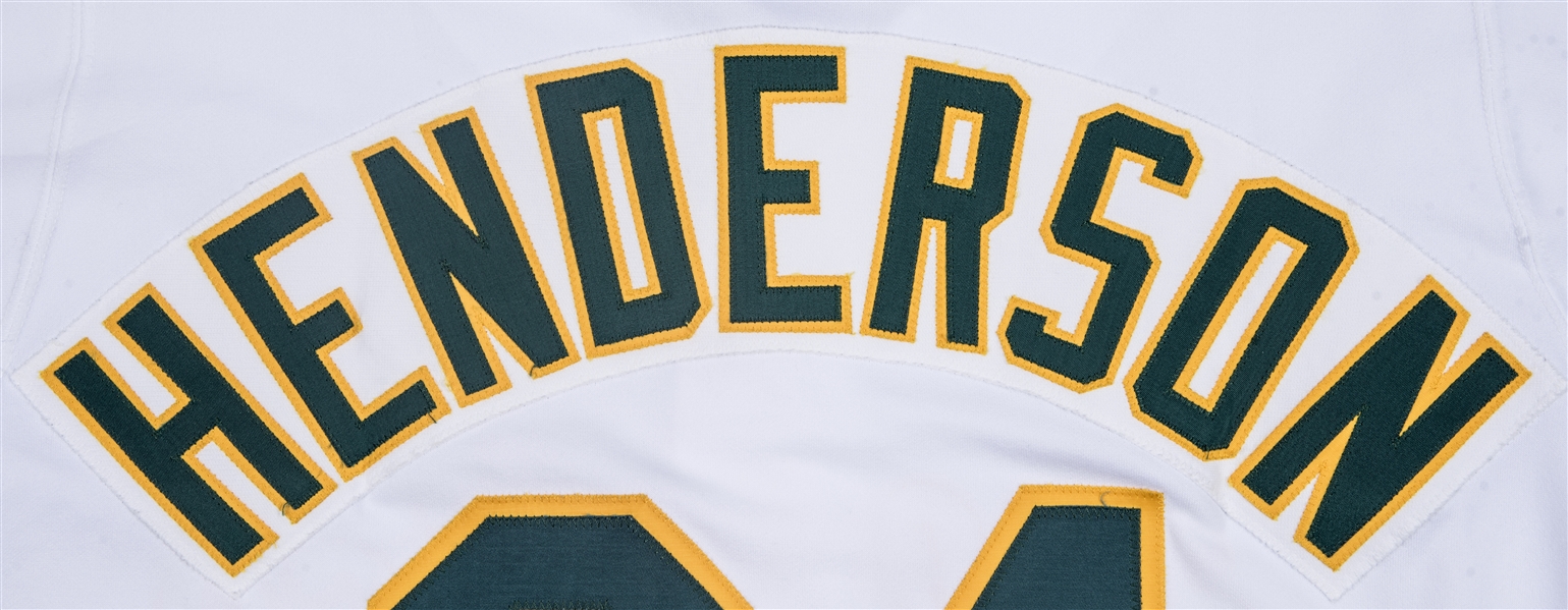 Lot Detail - 1984 Rickey Henderson Oakland Athletics Game-Used Alternate  Yellow Jersey