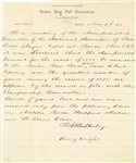 Historically Significant 1875 Morgan Bulkeley And Harry Wright Hand Written & Signed Resolution of the "National Association of Baseball Players" (PSA/DNA NM-MT+ 8.5 with a Gem Mint 10 Bulkeley!)