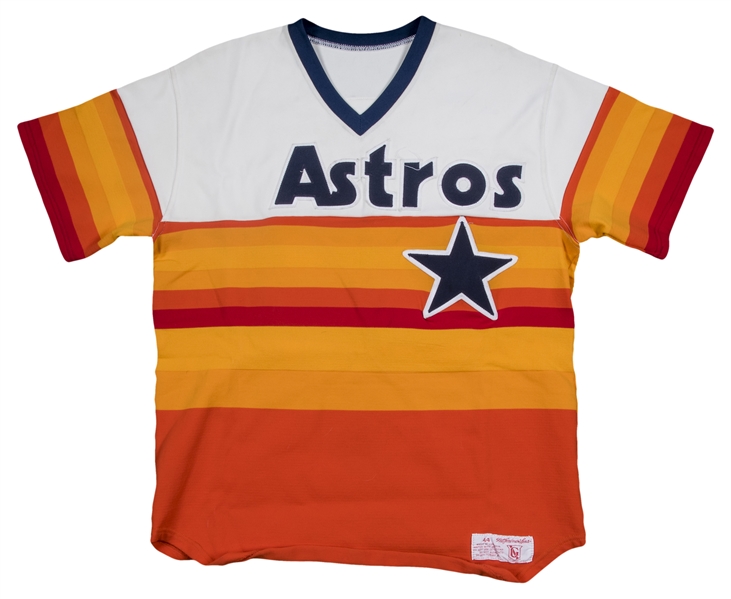 Lot Detail - 1984-85 Nolan Ryan Game Used Houston Astros Tequila Sunrise  Home Jersey (Sports Investors)