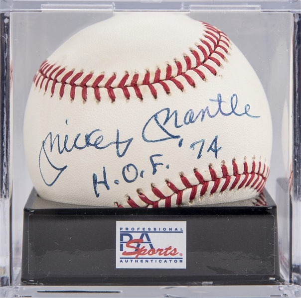 The Finest Mickey Mantle Hall Of Fame 1974 Signed New York Yankees J —  Showpieces Sports