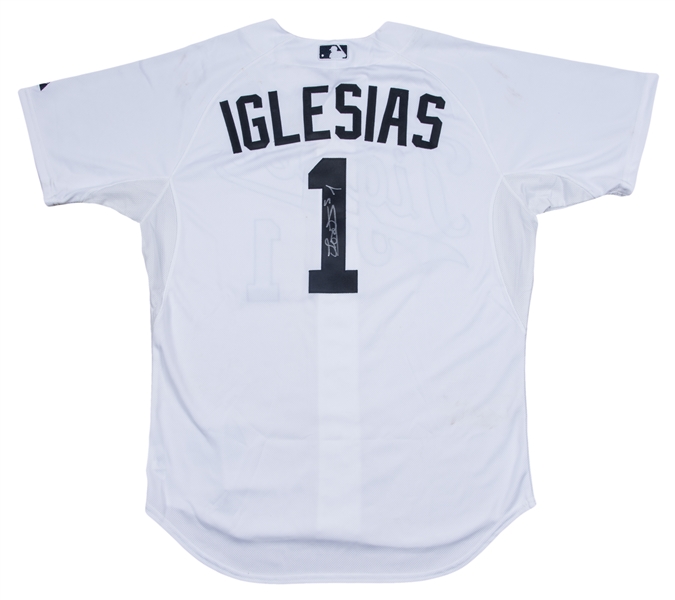 Lot Detail - 2015 Jose Iglesias Game Used & Signed Detroit Tigers Alternate  Tigres Home Jersey Used On 8/8/2015 (MLB Authenticated)
