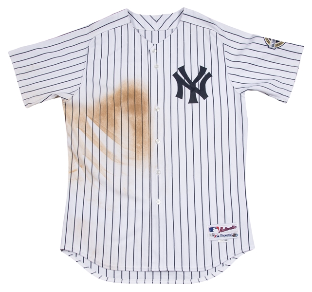 New York Yankees Joba Chamberlain 2 Patch Authentic Home Jersey