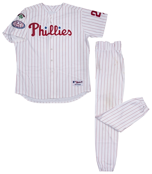 Lot Detail - 2004 Jim Thome Game Used Inaugural Season Philadelphia Phillies  Uniform - Jersey & Pants