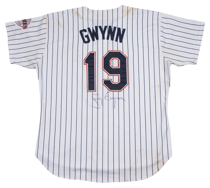 1999 Tony Gwynn Hit #2975 Game Worn San Diego Padres Jersey &, Lot #82178