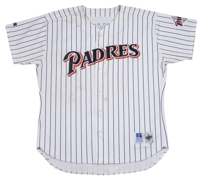 Late '90s Tony Gwynn Game-Worn, Signed Padres Jersey