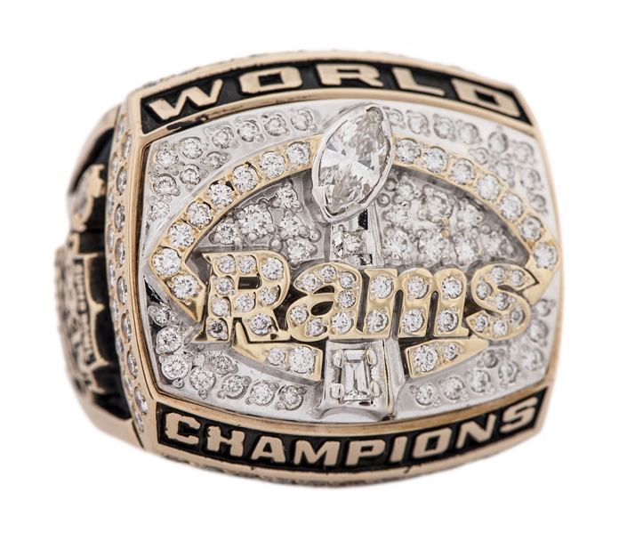 Kurt Warner - 1999 St Louis Rams Super Bowl Ring With Wooden Display Box