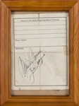 Joe DiMaggio & Marilyn Monroe Signed Page In Frame With 2 Photos From Tokyo Airport (Beckett)