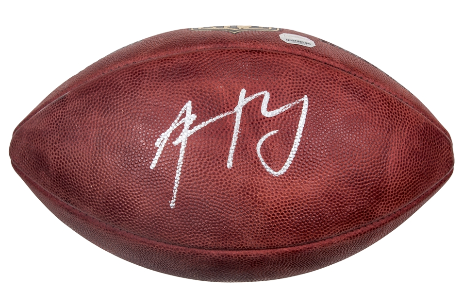 Lot Detail - Aaron Rodgers Autographed Wilson Official NFL Football  (Mounted Memories)