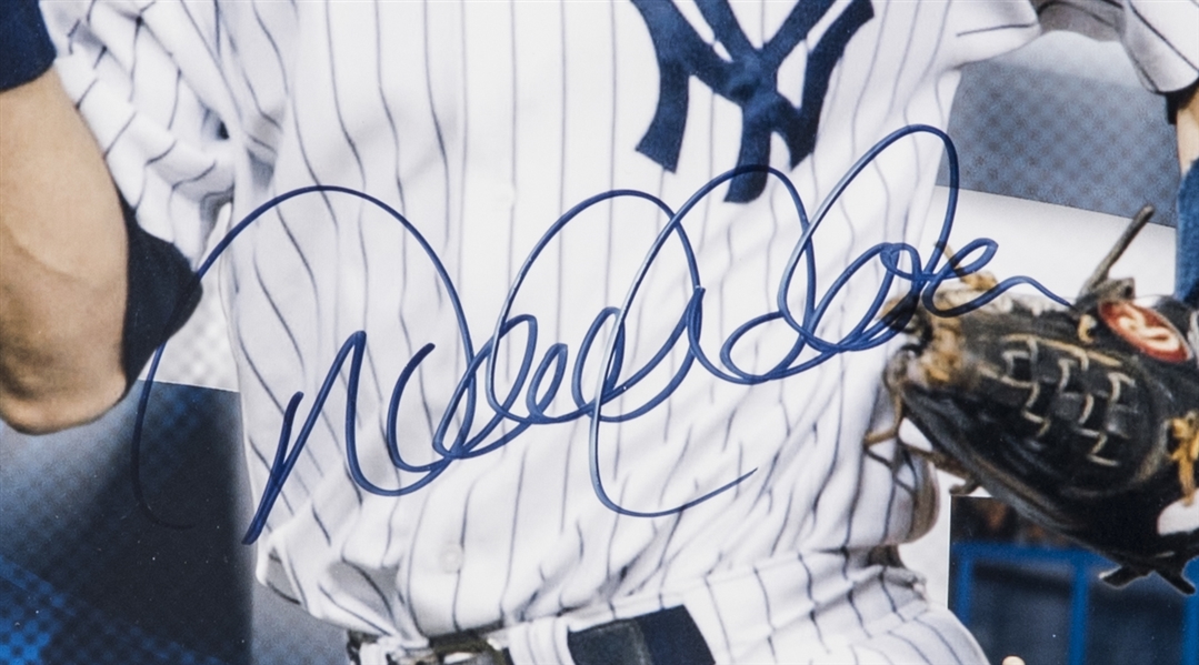 Derek Jeter Signed Frame Yankees 16x20 Yankee Captain Collage Photo Steiner