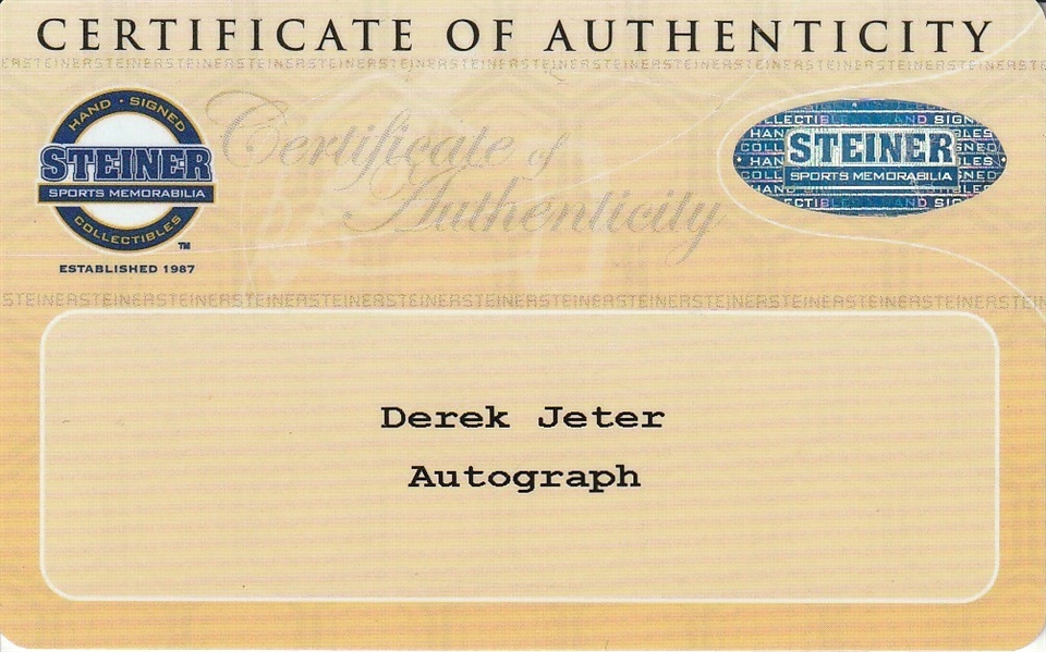 Derek Jeter Signed Triple 8X10 Frame Collage W/ Used Dirt Steiner