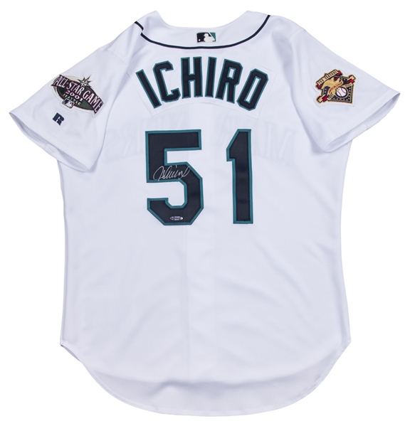 Ichiro Signed Mariners Authentic Jersey Upper Deck UDA MLB Sticker