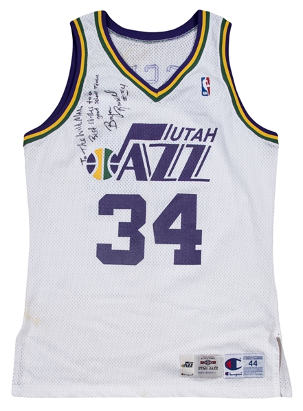 Lot Detail - 1998-99 Bryon Russell Utah Jazz Game Worn Alternate