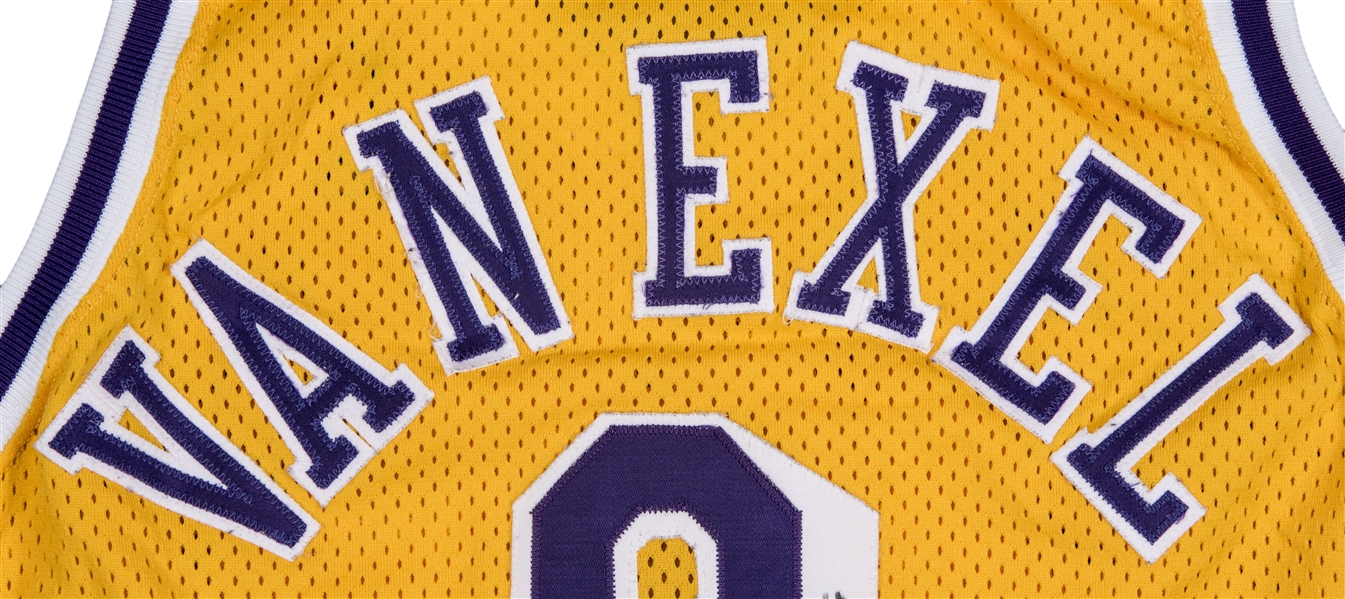 NEW Nick Van Exel Los Angeles Lakers Throwback Jersey #9 RARE Home & Away  // Gold & Purple for Sale in Glendale, CA - OfferUp