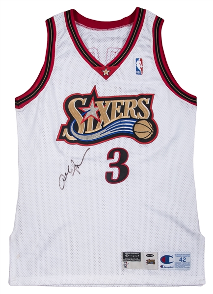 Allen Iverson Autographed Philadelphia 76ers Black 1997-98