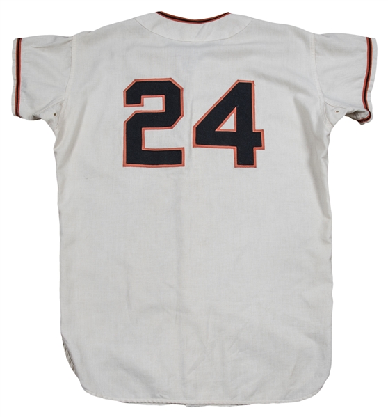 San Francisco Giants spring training jersey worn and signed by Willie Mays