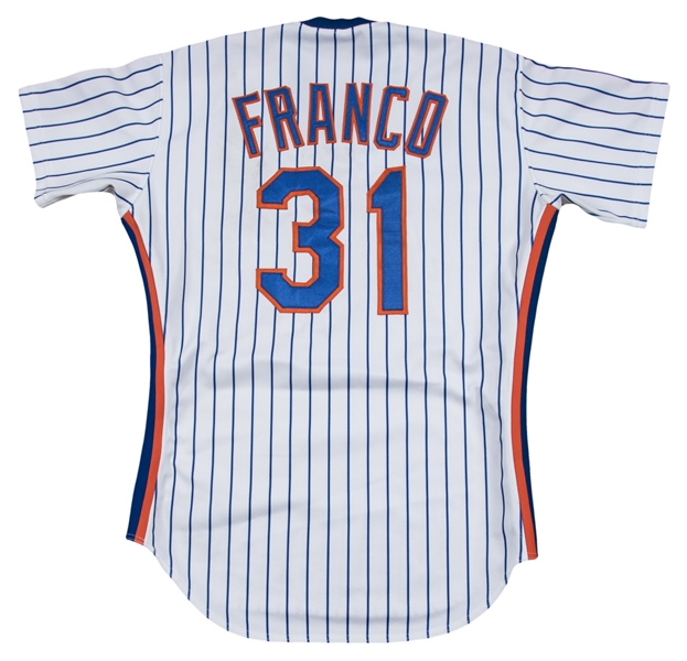 Lot Detail - 1990 John Franco Game Used & Signed New York Mets Home Jersey  (Beckett)